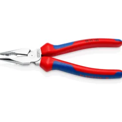 Knipex Spitz-Kombizange mit Mehrkomponenten-Hüllen verchromt 185 mm - 0825185