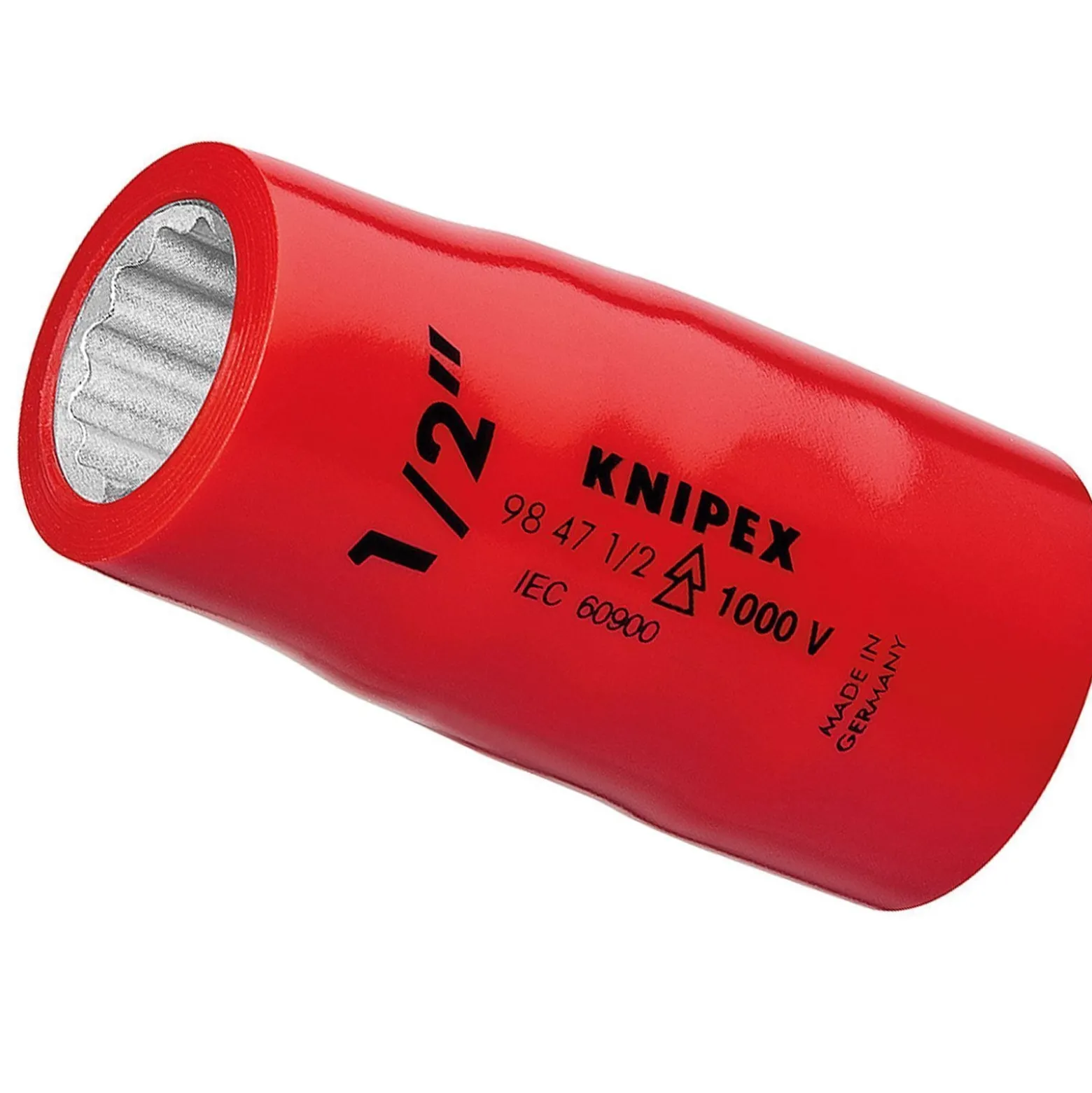 Knipex 1x Steckschlüsseleinsatz (Doppel-Sechskant) mit Innenvierkant 1/2" - 98471/2"