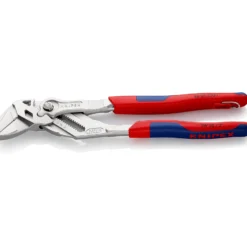 Knipex Zangenschlüssel m Befestigungsöse verchromt, mit Mehrkomponenten-Hüllen, mit integrierter Befestigungsöse zum Anbringen einer Absturzsicherung 250 mm - 8605250TBK