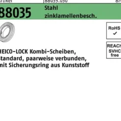 Kombischeibe R 88035 HKS- 8 Stahl flZnnc 200 Stück HEICO