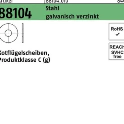 Kotflügelscheibe R 88104 10,5x30x1,5 Stahl galv.verz. 200 Stück