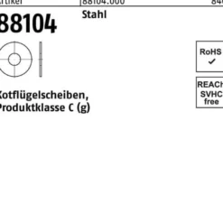 Kotflügelscheibe R 88104 5,3x25x1,5 Stahl 200 Stück