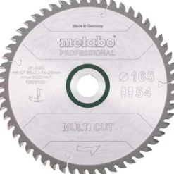 Kreissägeblatt multi cut professional D165x2,2/1,4xB20mm Z.54 FZ/TZ 5Grad neg