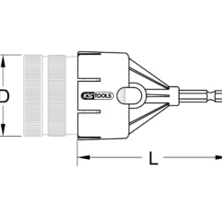 KS TOOLS Adapter für Rohr-Entgrater 50 mm - 105.3005