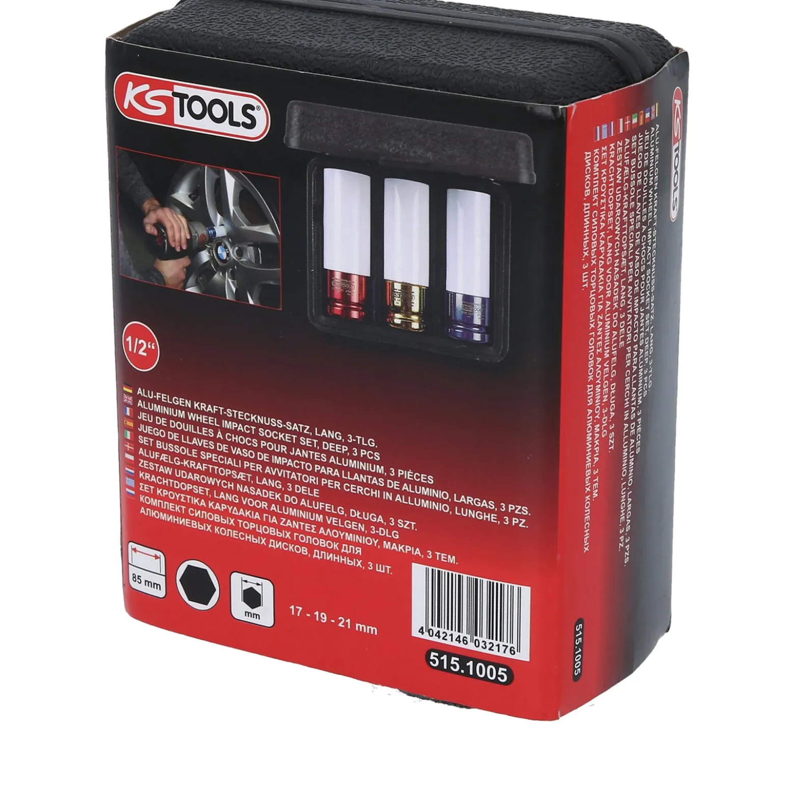 KS TOOLS 1/2" Alu-Felgen Kraft-Stecknuss-Satz 3tlg. - 515.1005
