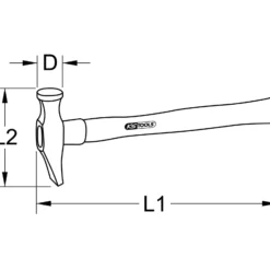 KS TOOLS Ausbeulhammer 400g - 140.4003
