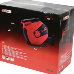 KS TOOLS Automatischer Druckluftschlauch-Aufroller Ø 13 mm x 15 m - 515.3445