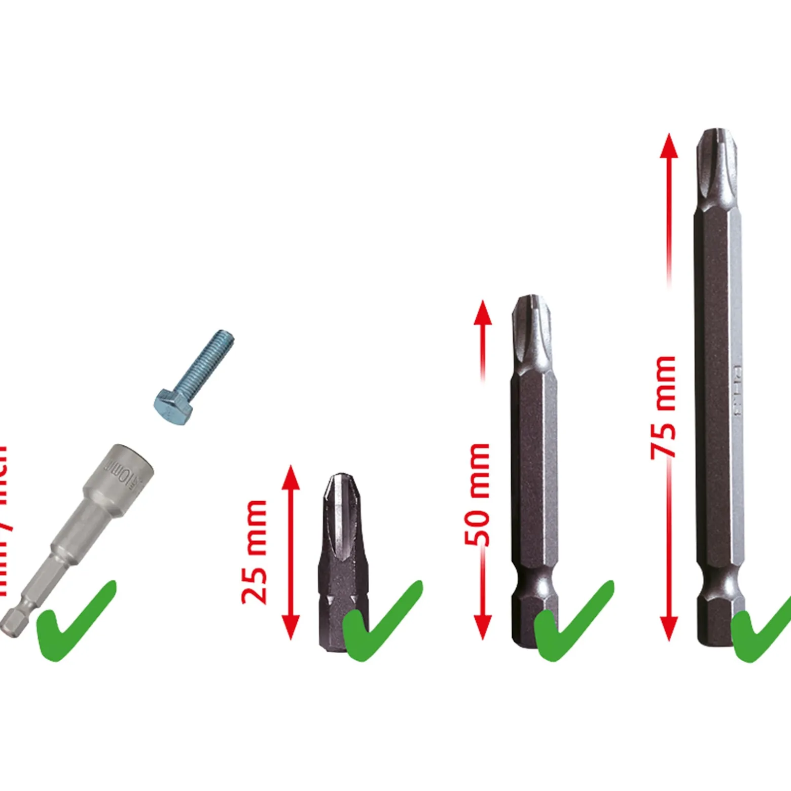 KS TOOLS 1/4" Bit-Satz 208tlg. - 911.2008