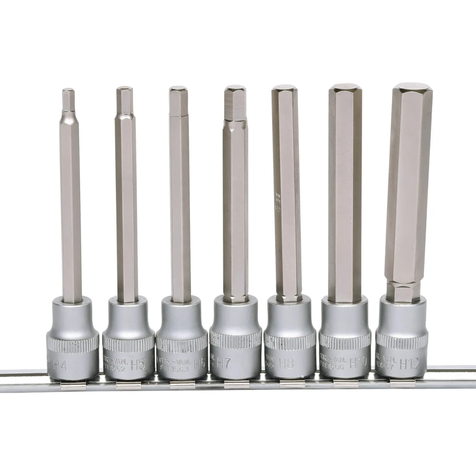 KS TOOLS 3/8" Bit-Stecknuss-Satz Innensechskant lang 7tlg. - 911.1560