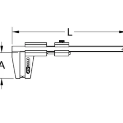 KS TOOLS Bremsscheiben Messschieber 0-60 mm 162 mm - 300.0535