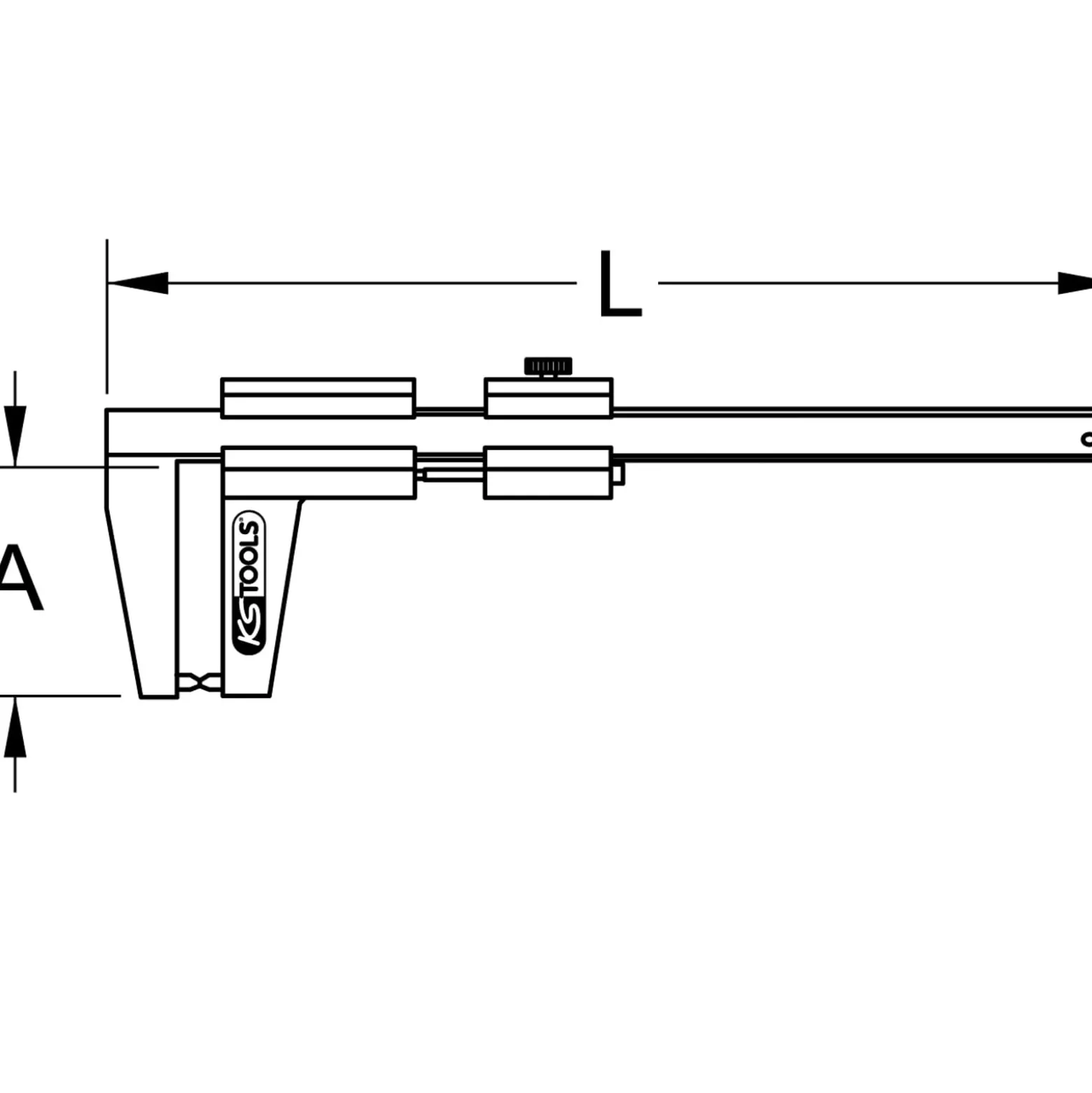 KS TOOLS Bremsscheiben Messschieber 0-60 mm 162 mm - 300.0535