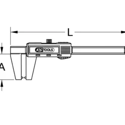 KS TOOLS Digital-Bremsscheiben-Messschieber 0-60 mm 160 mm - 300.0540