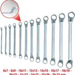 KS TOOLS Doppel-Ringschlüssel-Satz 12tlg. gekröpft 6-32 mm - 517.0250