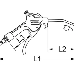 KS TOOLS Druckluft-Ausblaspistole mit Durchflussregulierung - 515.1901