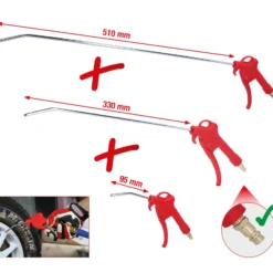 KS TOOLS Druckluft-Ausblaspistolen-Satz 3tlg. 95-510 mm - 515.1921