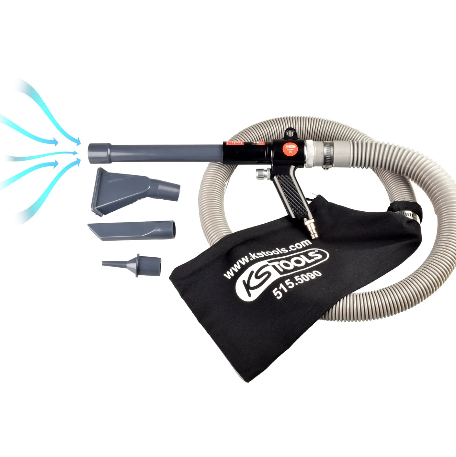 KS TOOLS Druckluft-Saug-Blaspistole 145 mm - 515.5090