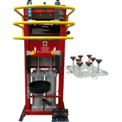 KS TOOLS Druckluft-Stand-Federspanner mit Doppel-Zylinder inkl. Adapterplatte - 500.8815
