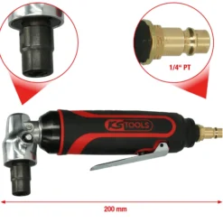 KS TOOLS Druckluft-Winkelstabschleifer 18.000 U/min - 515.5420