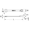 KS TOOLS DUO GEARplus Ringmaulschlüssel Maul-Ratschenfunktion 13 mm umschaltbar - 503.5913