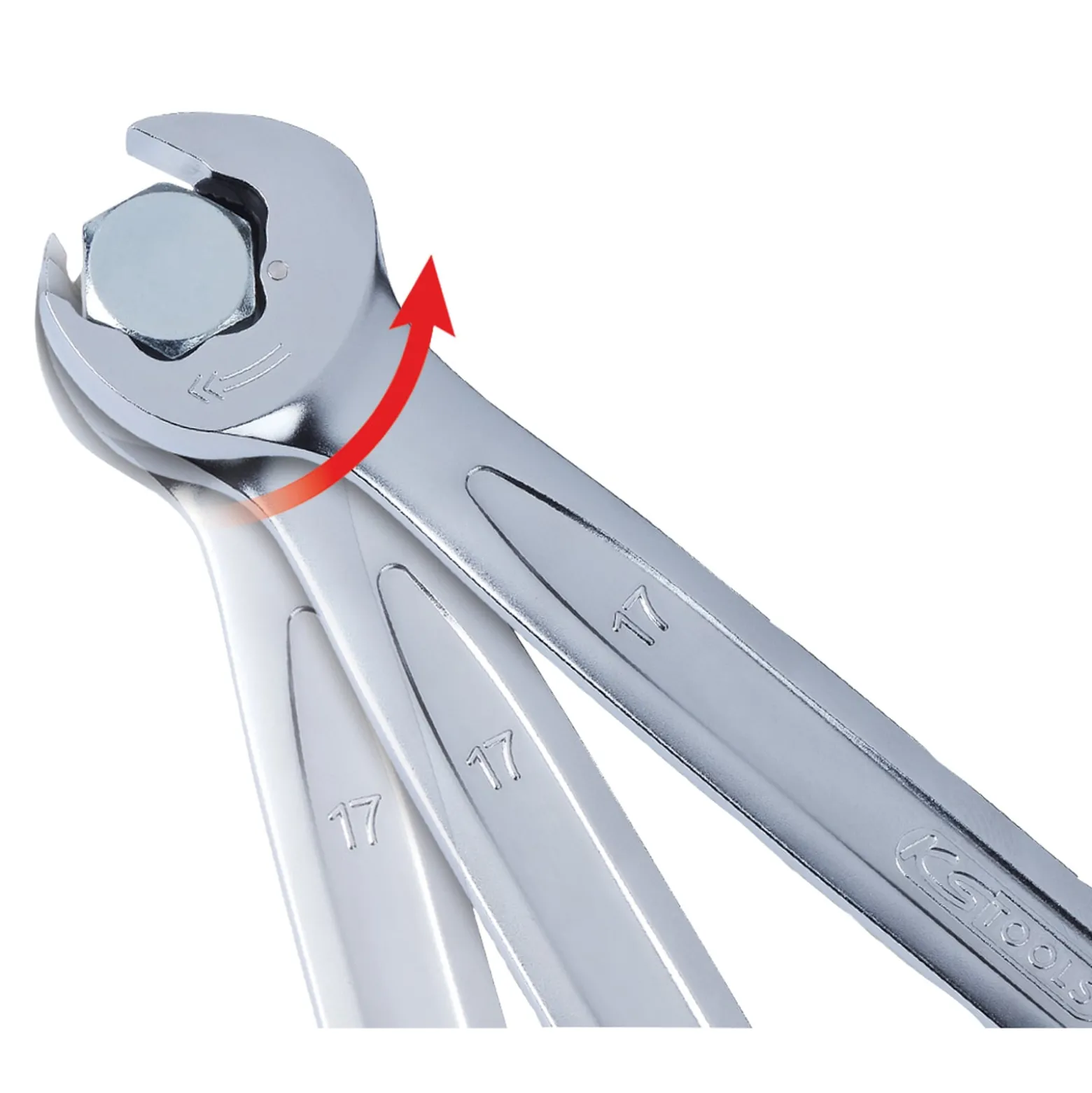 KS TOOLS DUO GEARplus Ringmaulschlüssel Maul-Ratschenfunktion 19 mm - 503.5219