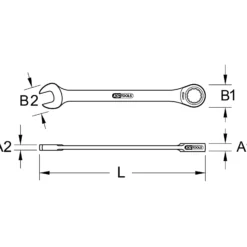 KS TOOLS DUO GEARplus Ringmaulschlüssel Maul-Ratschenfunktion 21 mm - 503.5221