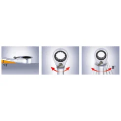 KS TOOLS DUO GEARplus Ringmaulschlüssel Maul-Ratschenfunktion 17 mm umschaltbar - 503.5917