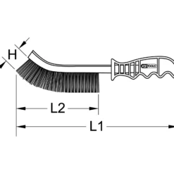 KS TOOLS Edelstahldraht-Allzweck-Drahtbürste 250 mm - 201.2301