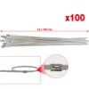 KS TOOLS Edelstahl Kabelbinder mit Kugelverschluss 4,6 x 250 mm 100 Stk. - 115.1592