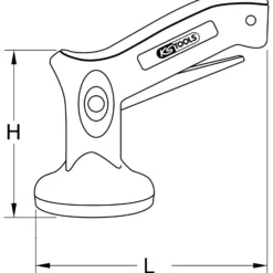 KS TOOLS Einhand-Mini-Saugheber 8kg Ø 70 mm - 140.1015
