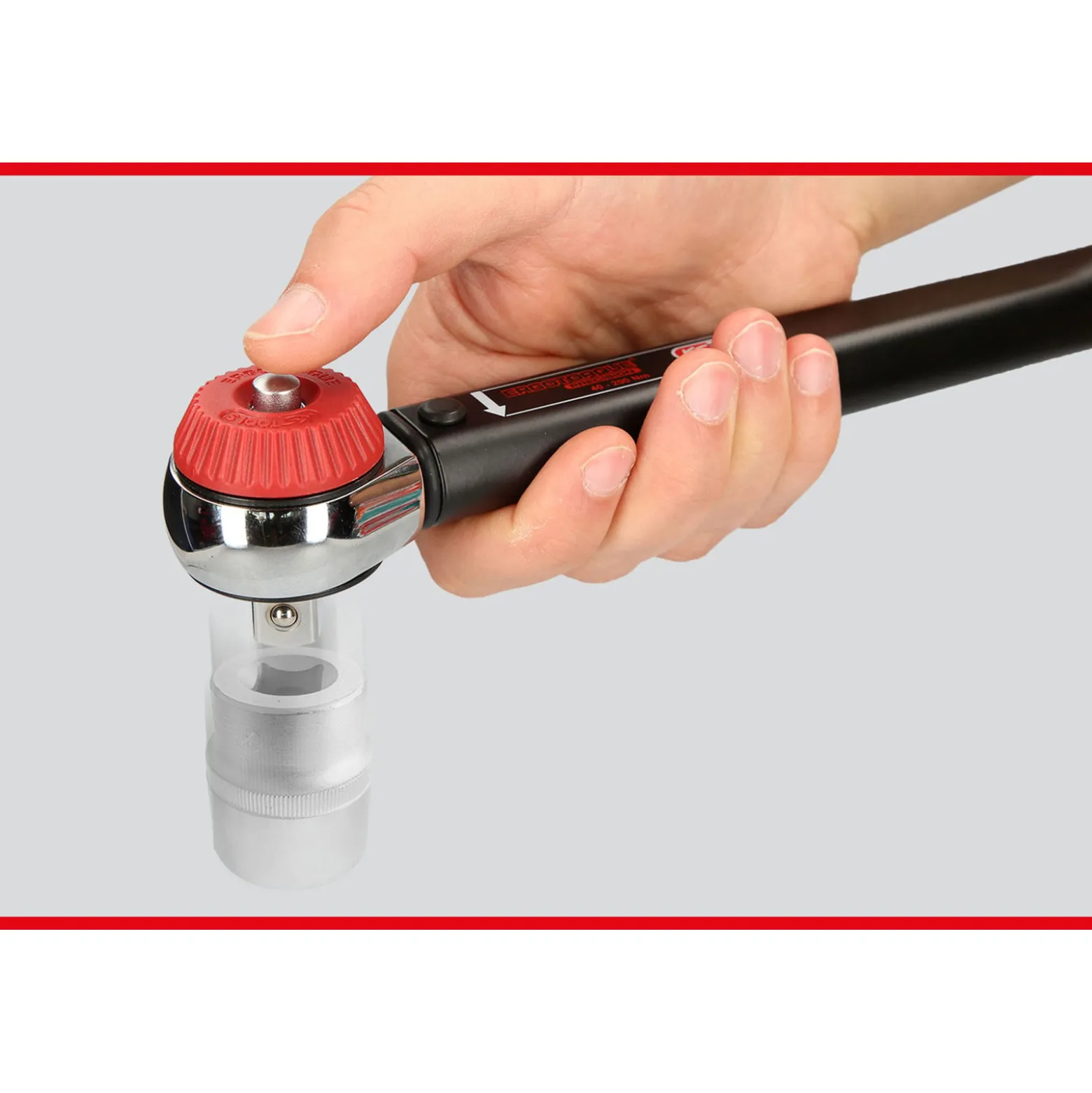 KS TOOLS 1/2" ERGOTORQUEprecision Ratschen-Drehmomentschlüssel Drehknopf 20 - 100 Nm - 516.1432
