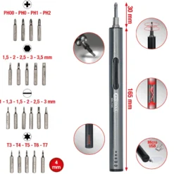KS TOOLS Feinmechanik-USB-Akku-Schraubendreher - 500.7195