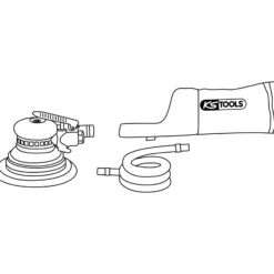 KS TOOLS Feinschliff-Druckluft-Excenterschleifer mit Staubabsaugung - 515.3061