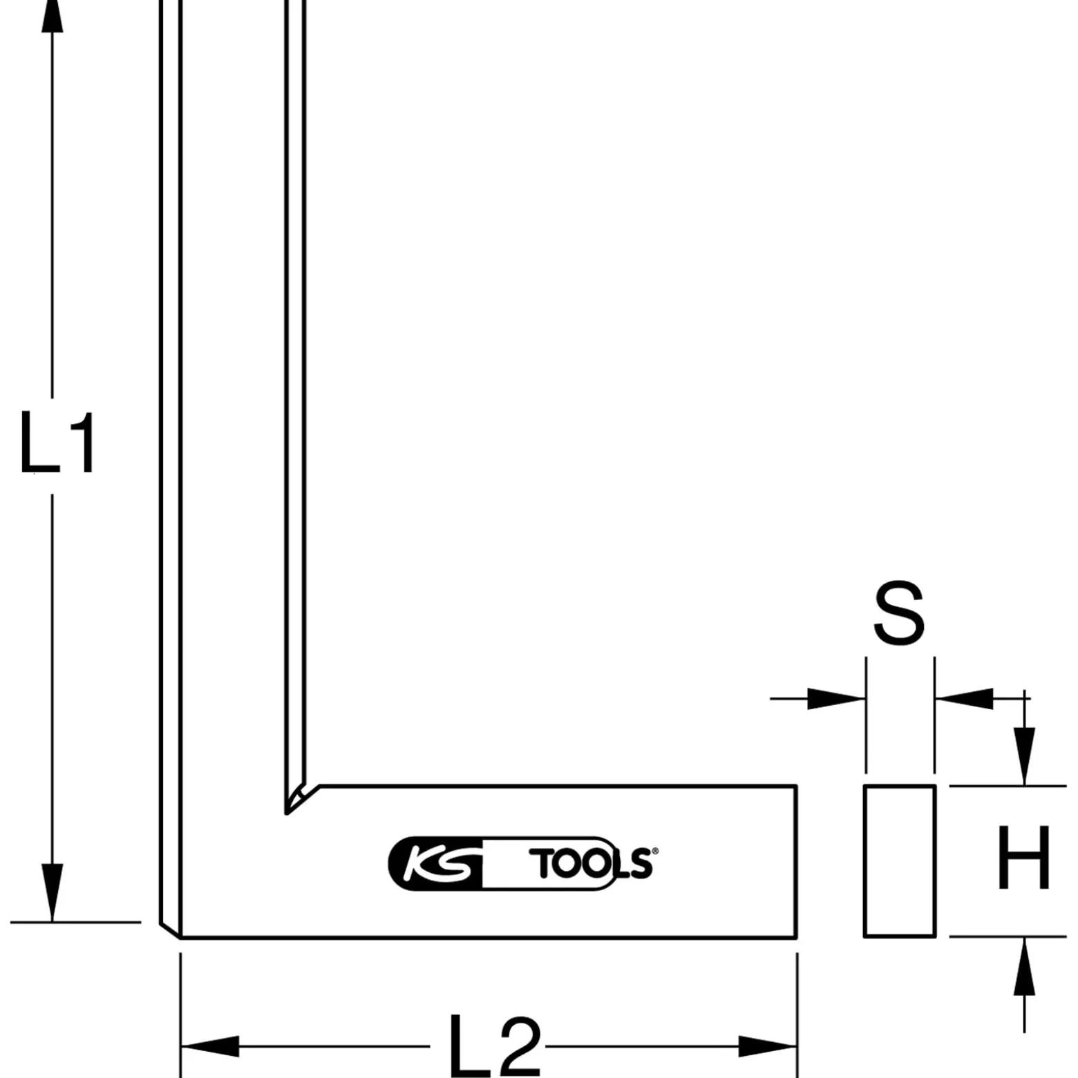 KS TOOLS Flachwinkel nach DIN 875/1 300 mm - 300.0204