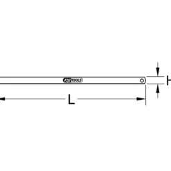 KS TOOLS Flexibler Stahlmaßstab 300 mm - 300.0104