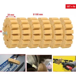KS TOOLS Folienradierer mit Lamellen 6 Stk. - 515.1366