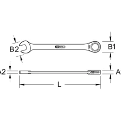 KS TOOLS GEARplus Ratschenringmaulschlüssel 5,5 mm - 503.42055