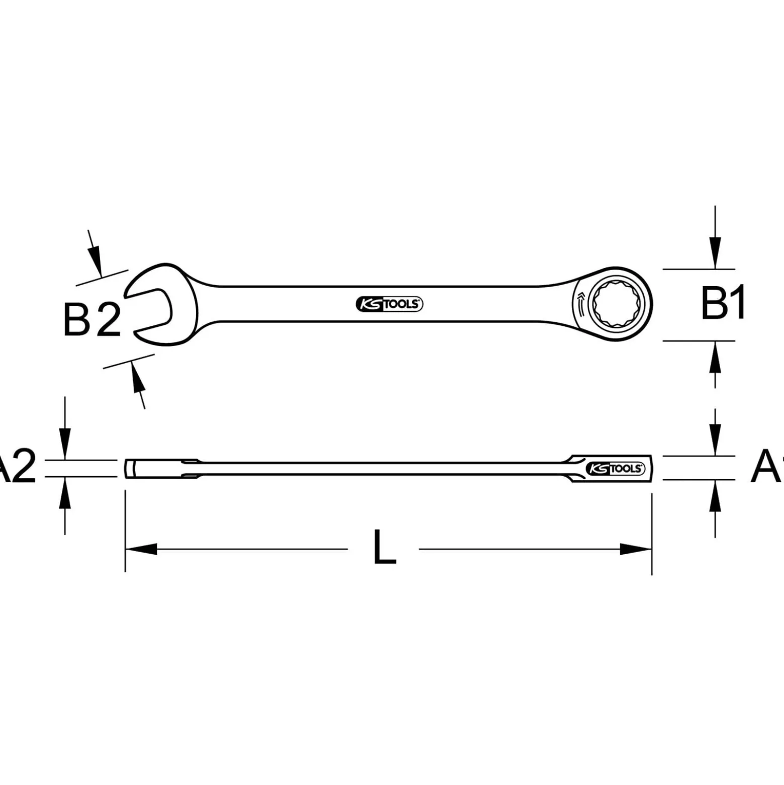 KS TOOLS GEARplus Ratschenringmaulschlüssel 5,5 mm - 503.42055