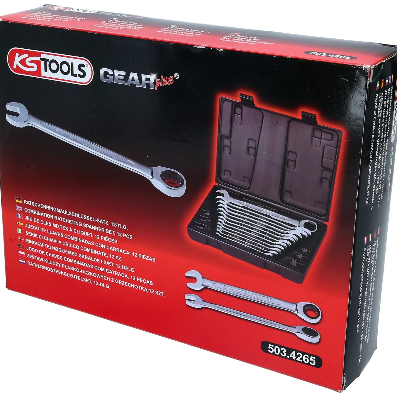KS TOOLS GEARplus Ratschenringmaulschlüssel-Satz 12tlg. - 503.4265