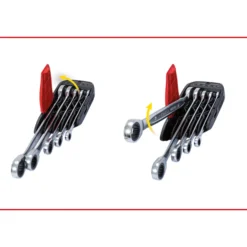 KS TOOLS GEARplus Ratschenringmaulschlüssel-Satz umschaltbar 5tlg. 8-19 mm - 503.4605