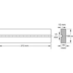KS TOOLS Gummiauflage 09 mit Nut für Hebebühnen 373 x 100 x 35 mm- 160.0484
