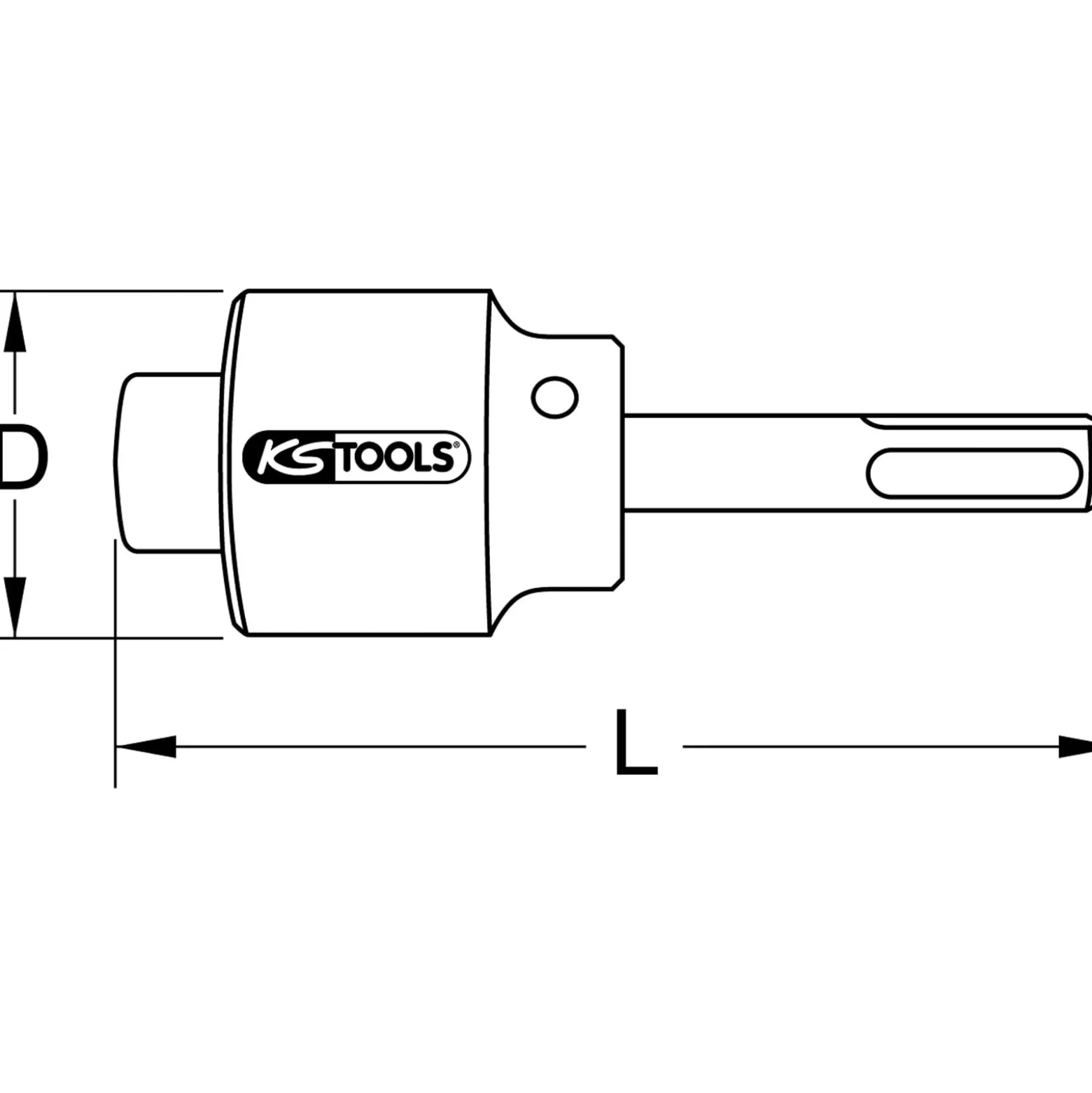 KS TOOLS 1/2" Hahnverlängerungsfräser SDS-Aufnahme - 116.2036