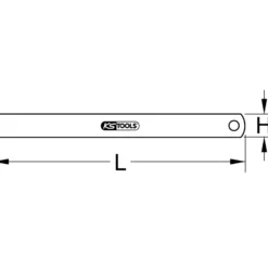 KS TOOLS Halbflexibler Stahlmaßstab 2000 mm - 300.0118