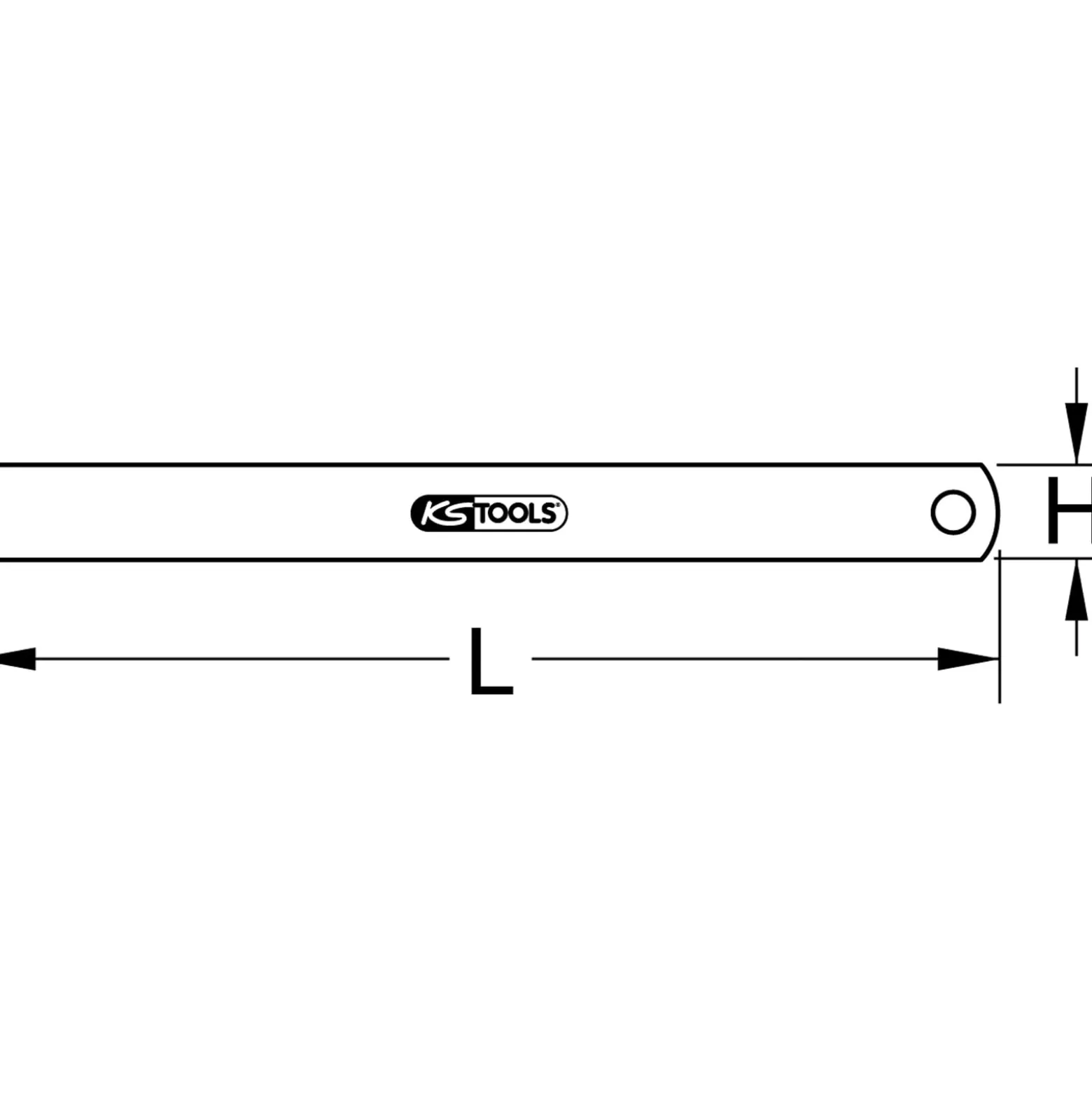 KS TOOLS Halbflexibler Stahlmaßstab 2000 mm - 300.0118