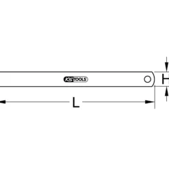KS TOOLS Halbflexibler Stahlmaßstab 1500 mm - 300.0117