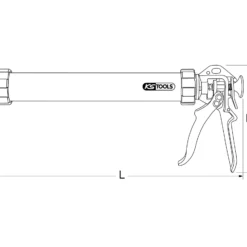 KS TOOLS Hand-Kartuschen-Pistole 600 ml 480 mm - 980.3000