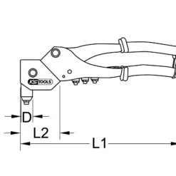 KS TOOLS Handnietzange 280 mm - 150.9540