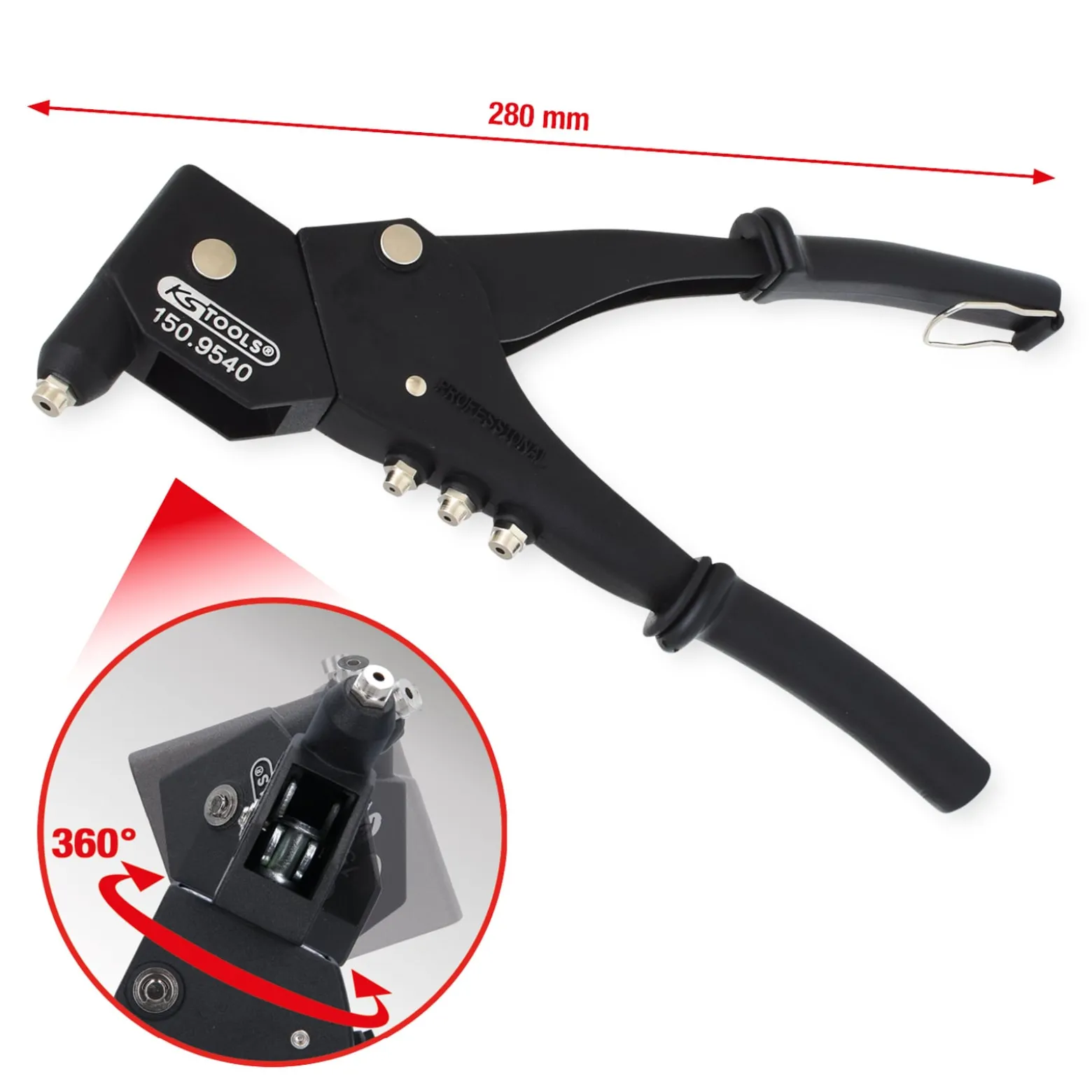 KS TOOLS Handnietzange 280 mm - 150.9540