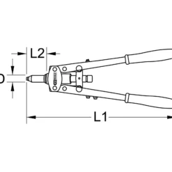 KS TOOLS Handnietzange 315 mm - 150.9625
