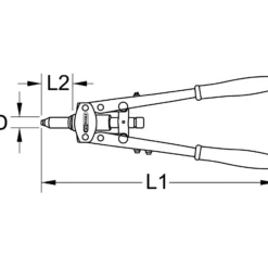 KS TOOLS Handnietzange 315 mm - 150.9625