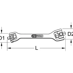 KS TOOLS 8 in 1 Öldienst-Schlüssel 270 mm - 150.9302